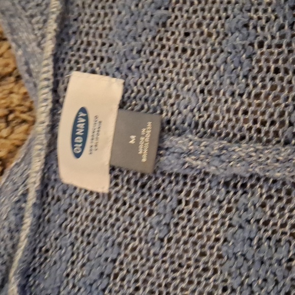 💙Old Navy Blue Textured Short Sleeve Cardigan - Picture 5 of 8
